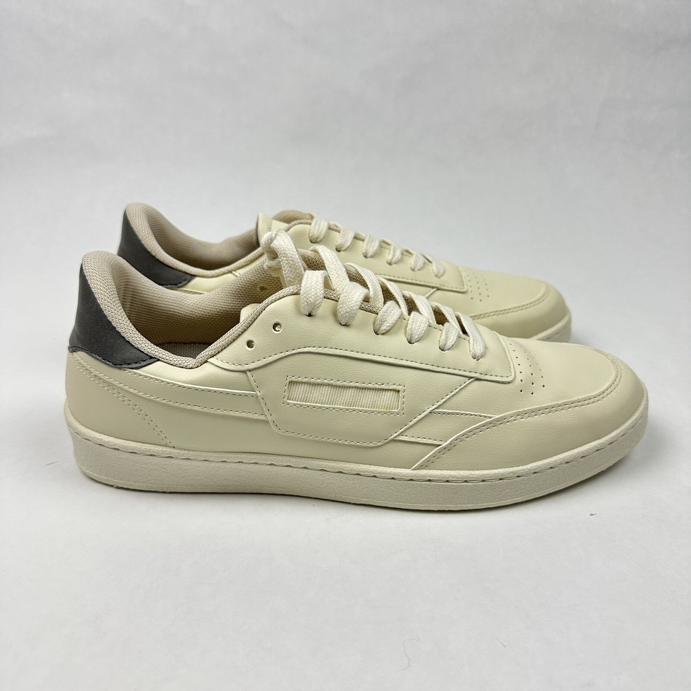 Oliver Cabell Court Sneakers Mens 41 Cream Grey Leather Low Top Made in Italy